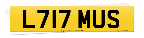 Registration number L717 MUS